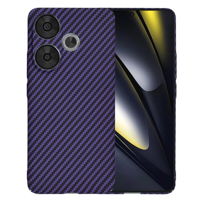 Husa pentru  Poco F6 CarbonFiber UltraSlim, Lightweight, mov