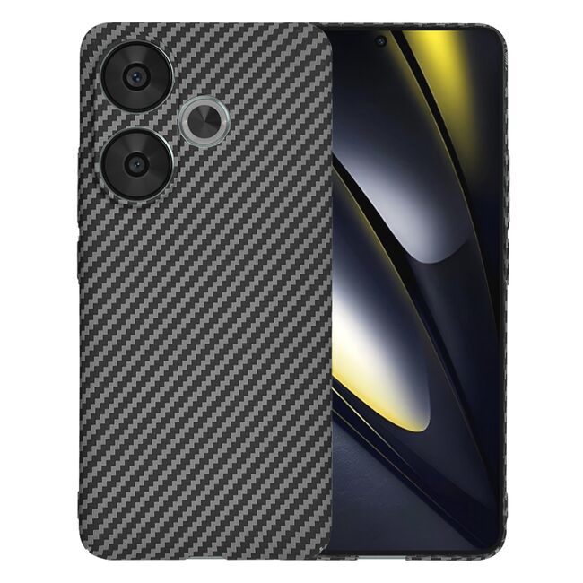 Husa pentru  Poco F6 CarbonFiber UltraSlim, Lightweight, negru
