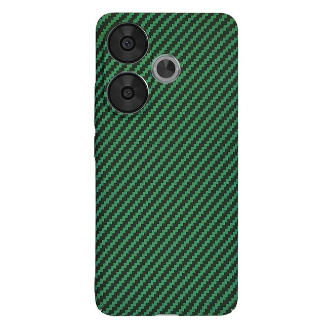 Husa pentru  Poco F6 CarbonFiber UltraSlim, Lightweight, verde