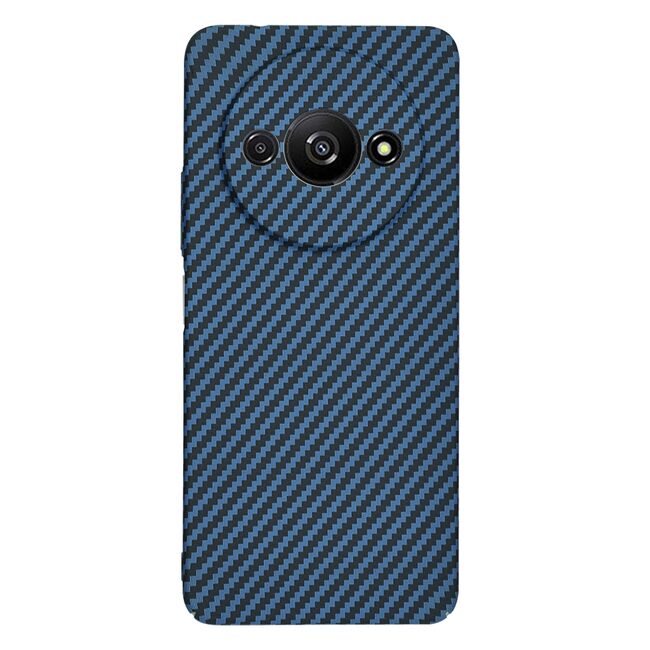 Husa pentru  Xiaomi Redmi A3 CarbonFiber UltraSlim, Lightweight, albastru