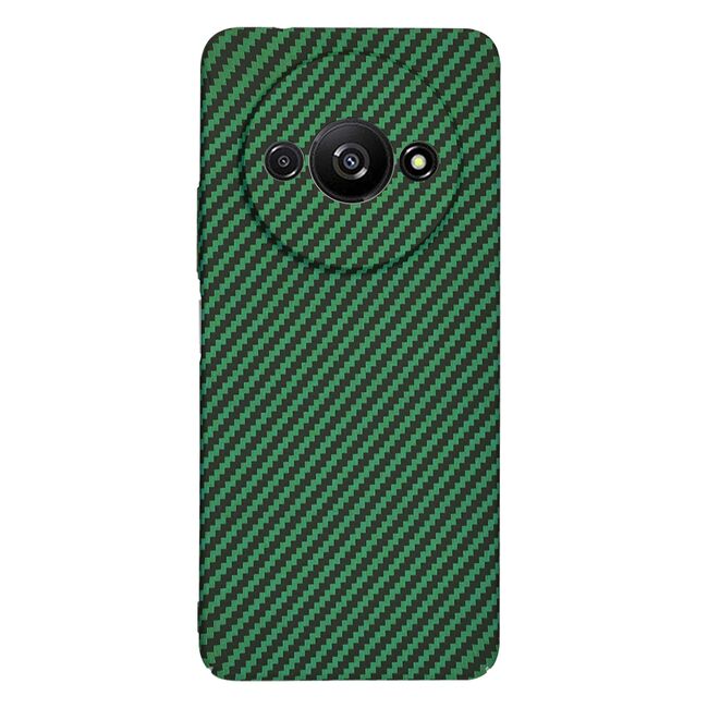 Husa pentru  Xiaomi Redmi A3 CarbonFiber UltraSlim, Lightweight, verde