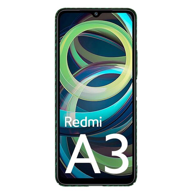 Husa pentru  Xiaomi Redmi A3 CarbonFiber UltraSlim, Lightweight, verde