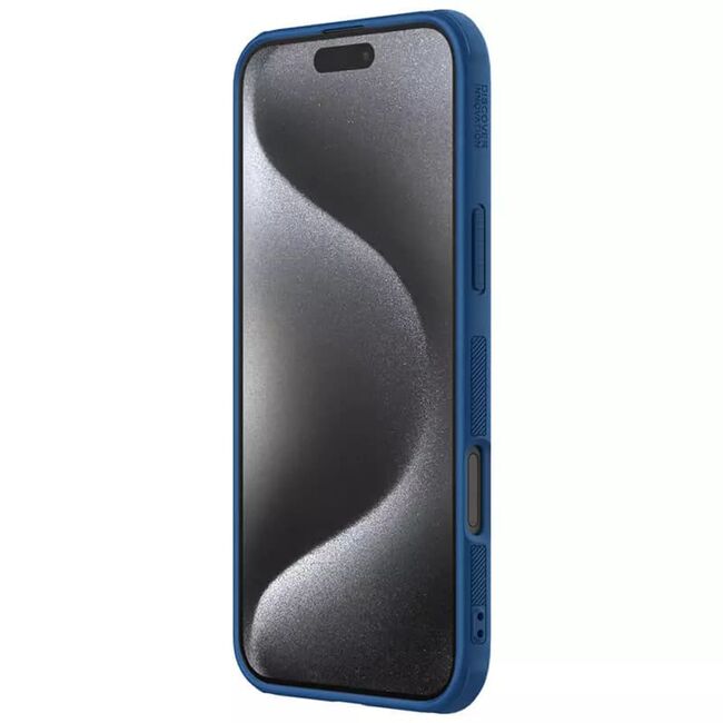 Husa pentru  iPhone 16 Pro anti-shock Premium Shield Frost - albastru