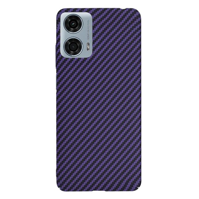 Husa pentru Motorola Moto G04 / G24 / G24 Power CarbonFiber UltraSlim, Lightweight, mov