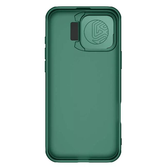 Husă Premium pentru  iPhone 16 Pro cu slider pentru protectia lentilelor anti-amprente - verde