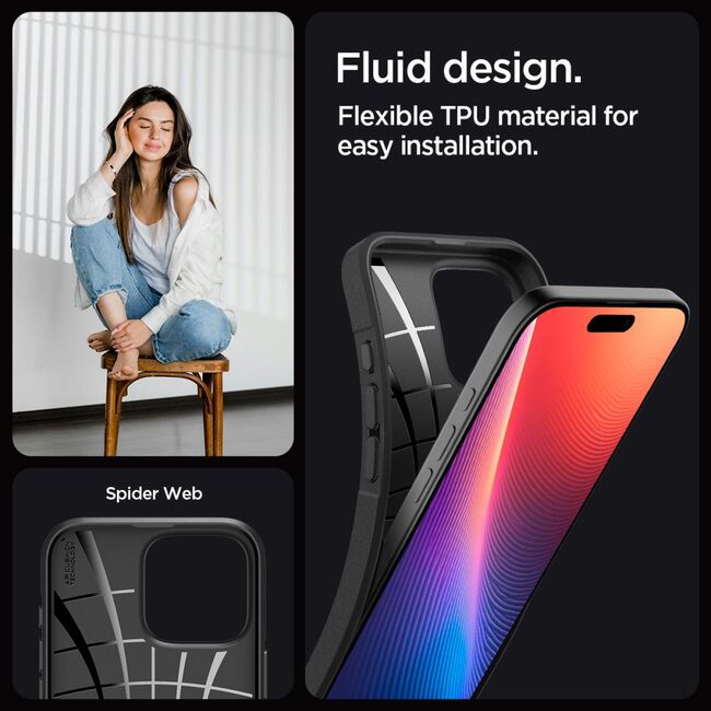 Husa premium pentru  iPhone 16 Pro Spigen Core Armor - negru mate
