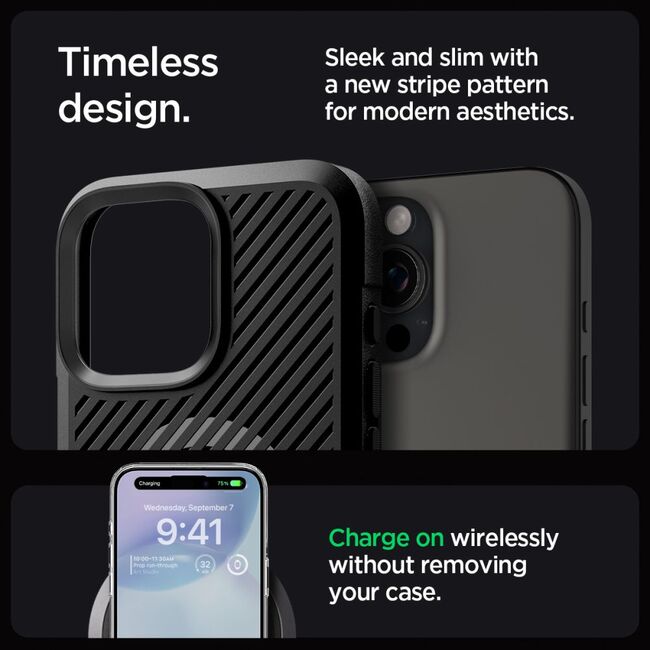 Husa premium pentru  iPhone 16 Pro Spigen Core Armor cu MagSafe - negru