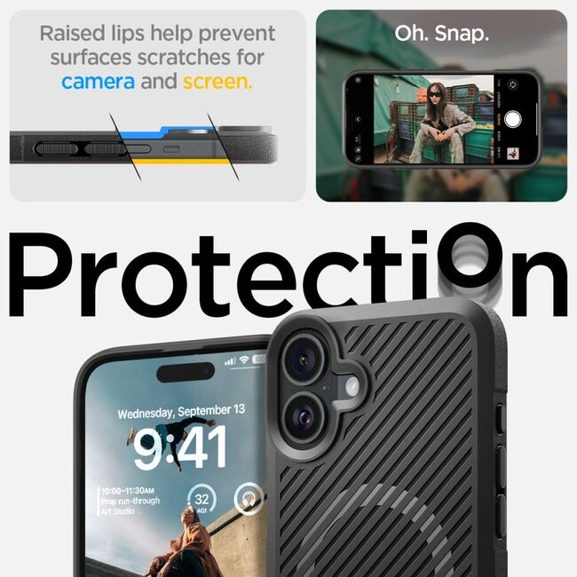 Husa premium pentru  iPhone 16 Spigen Core Armor MagSafe - negru mat