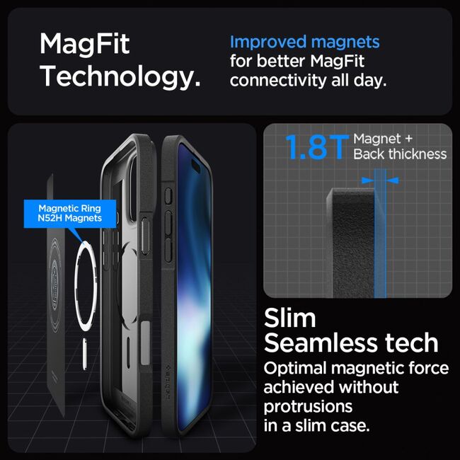 Husa pentru  iPhone 16 Pro Max Spigen - Core Armor MagSafe - Negru