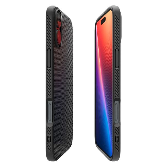 Husa premium pentru  iPhone 16 Spigen Liquid Air - negru mat