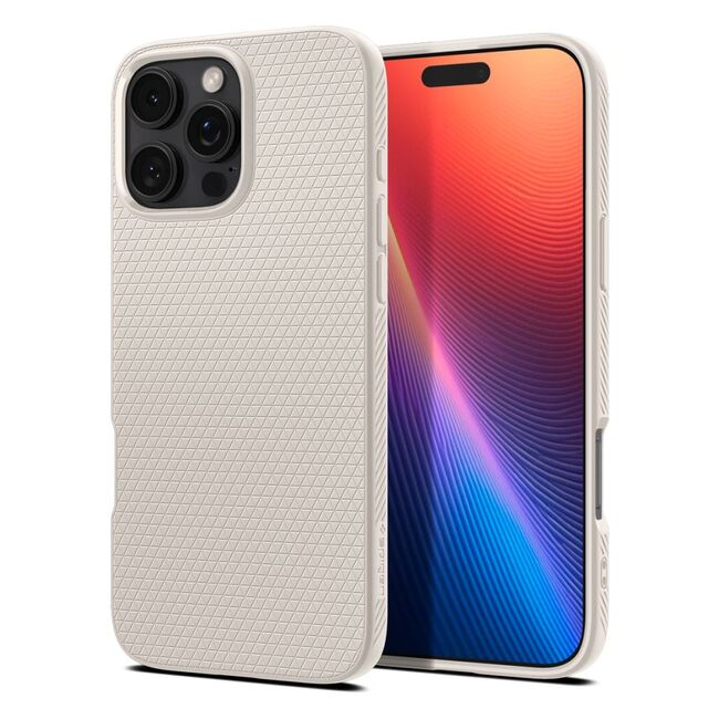 Husa Spigen - liquid air - iphone 16 pro max - natural titanium