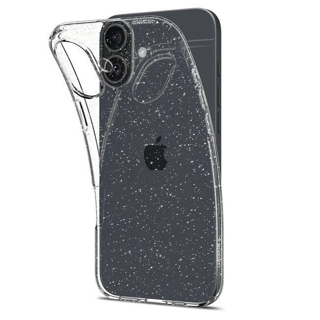 Husa Spigen - liquid crystal glitter - iphone 16 plus - crystal quartz