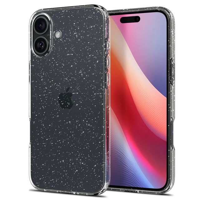 Husa Spigen - liquid crystal glitter - iphone 16 plus - crystal quartz