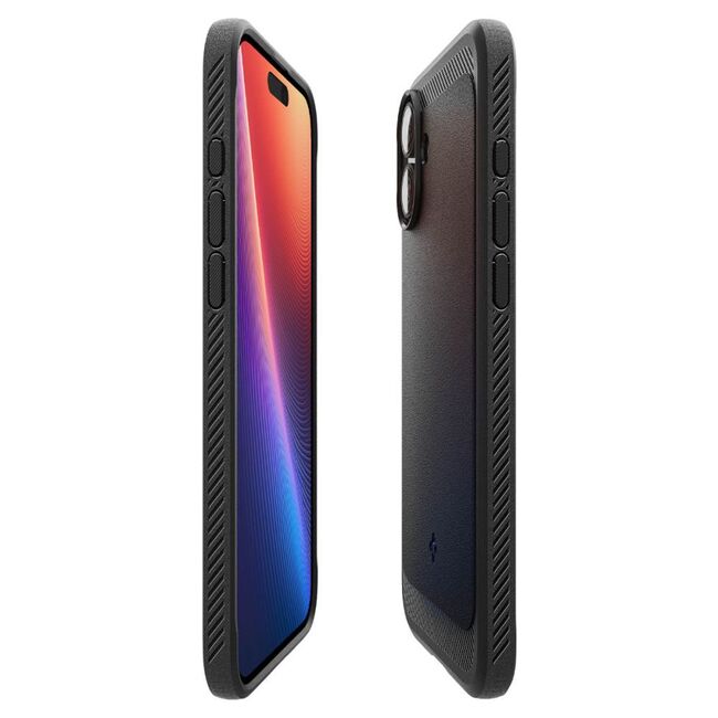 Husa premium pentru  iPhone 16 Plus Spigen Rugged Armor MagSafe - negru