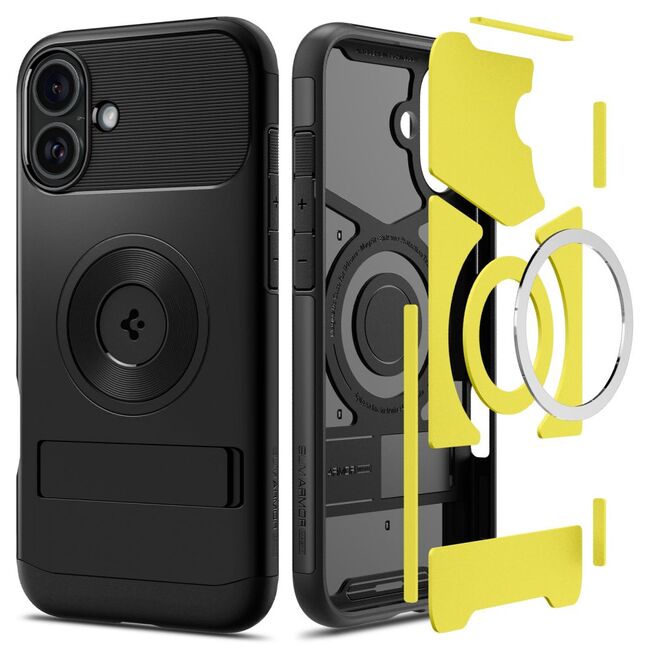 Husa premium pentru  iPhone 16 Spigen Slim Armor MagSafe - negru intens