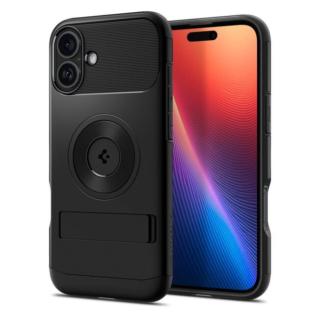 Husa premium pentru  iPhone 16 Spigen Slim Armor MagSafe - negru intens