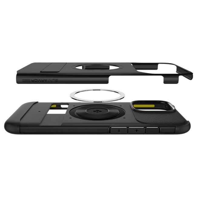 Husa premium pentru  iPhone 16 Pro Spigen Slim Armor MagSafe - negru
