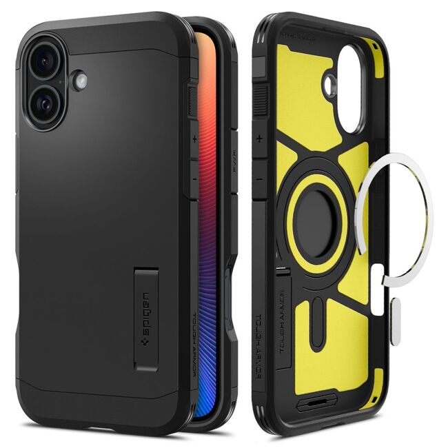 Husa premium pentru  iPhone 16 Spigen Rugged Armor MagSafe - negru