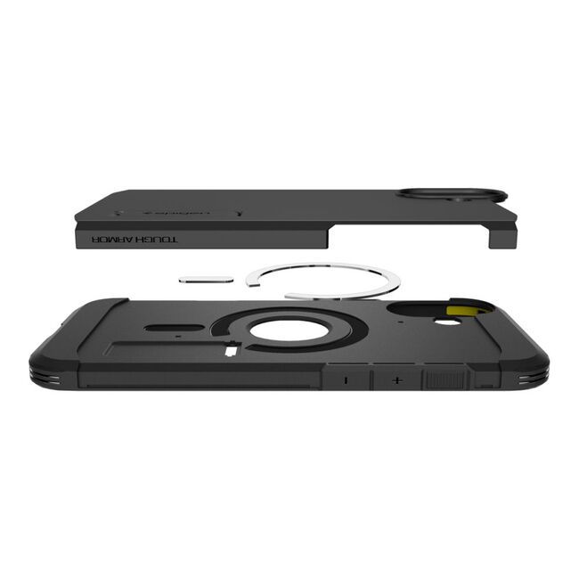 Husa premium pentru  iPhone 16 Spigen Rugged Armor MagSafe - negru