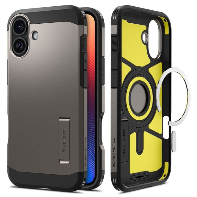 Husa premium pentru  iPhone 16 Spigen Tough Armor MagSafe - maro