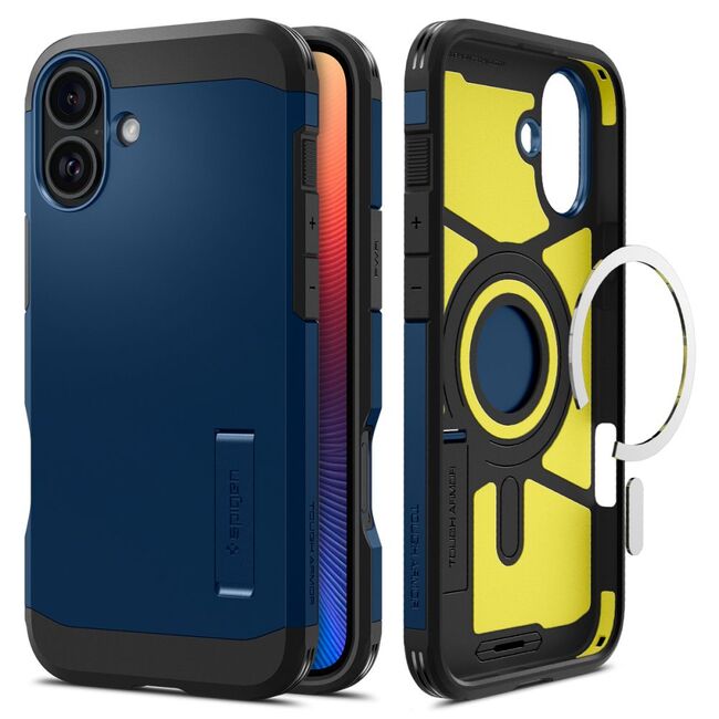 Husa premium pentru  iPhone 16 Spigen Tough Armor MagSafe - albastru