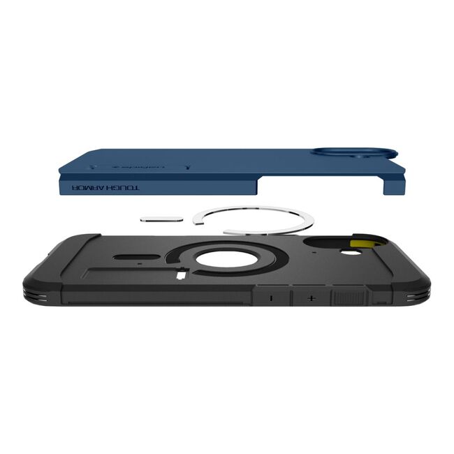 Husa premium pentru  iPhone 16 Spigen Tough Armor MagSafe - albastru