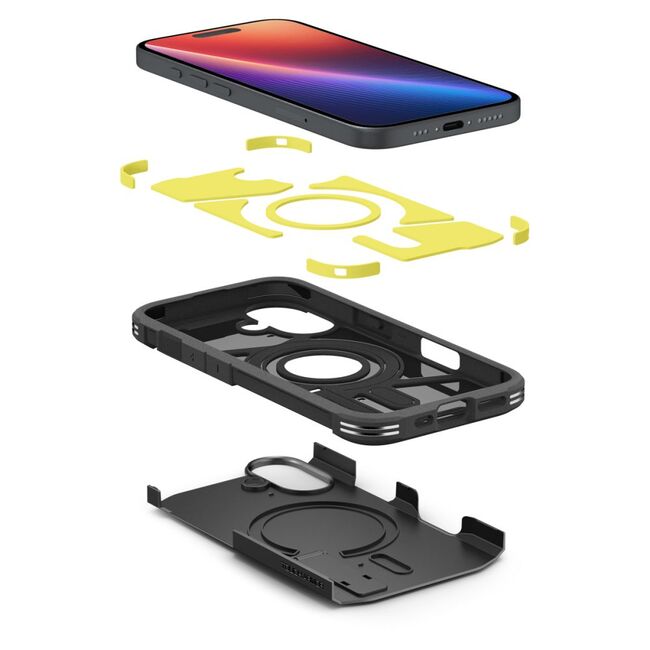 Husa premium pentru  iPhone 16 Plus Spigen Tough Armor MagSafe - negru