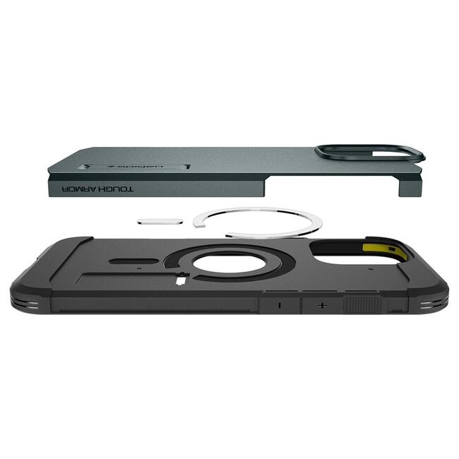 Husa premium pentru  iPhone 16 Pro Spigen Tough Armor MagSafe - verde