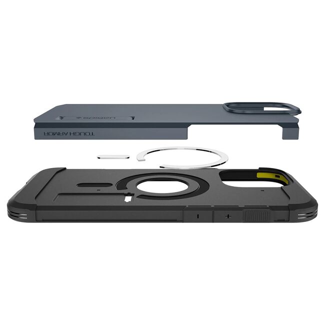 Husa premium pentru  iPhone 16 Pro Spigen Tough Armor MagSafe - albastru