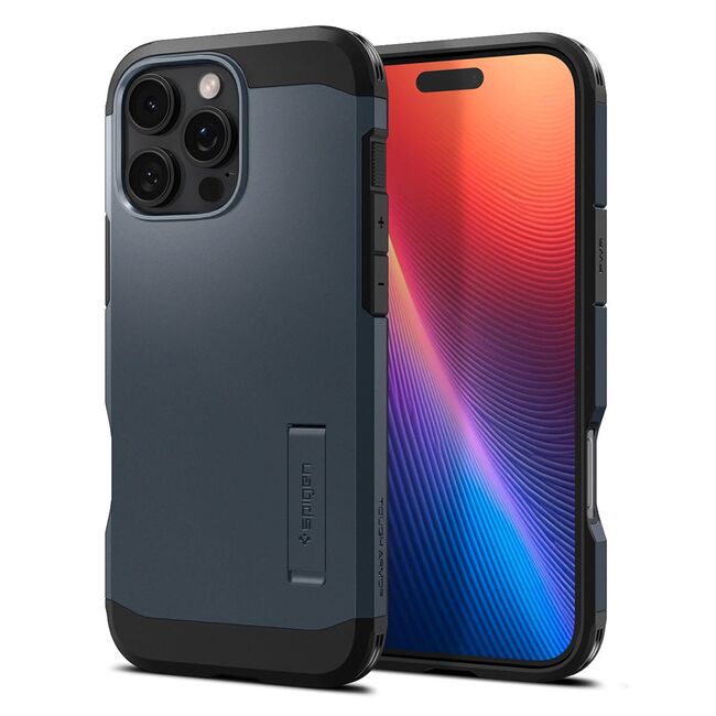 Husa premium pentru  iPhone 16 Pro Spigen Tough Armor MagSafe - albastru