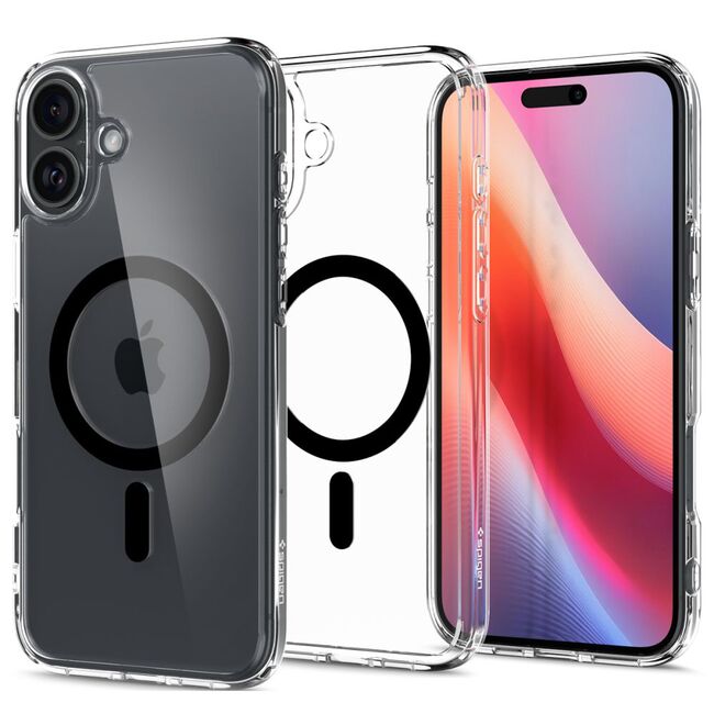 Husa premium pentru  iPhone 16 Spigen Ultra Hybrid MagSafe transparent - negru denim