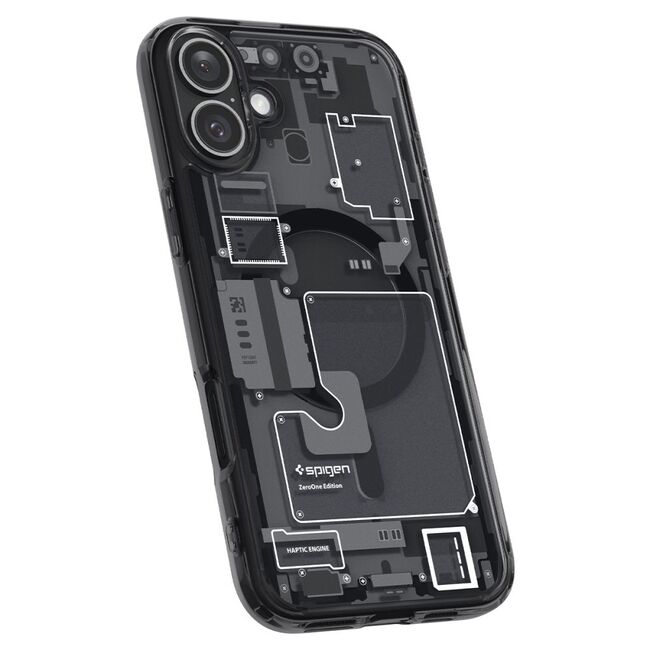 Husa premium pentru  iPhone 16 Spigen Ultra Hybrid MagSafe zero one - alb