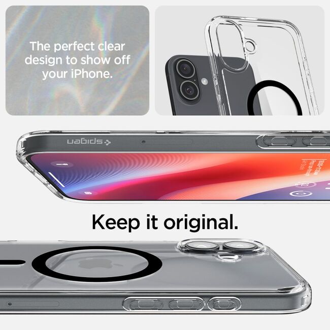 Husa premium pentru  iPhone 16 Plus Spigen Ultra Hybrid MagSafe - negru