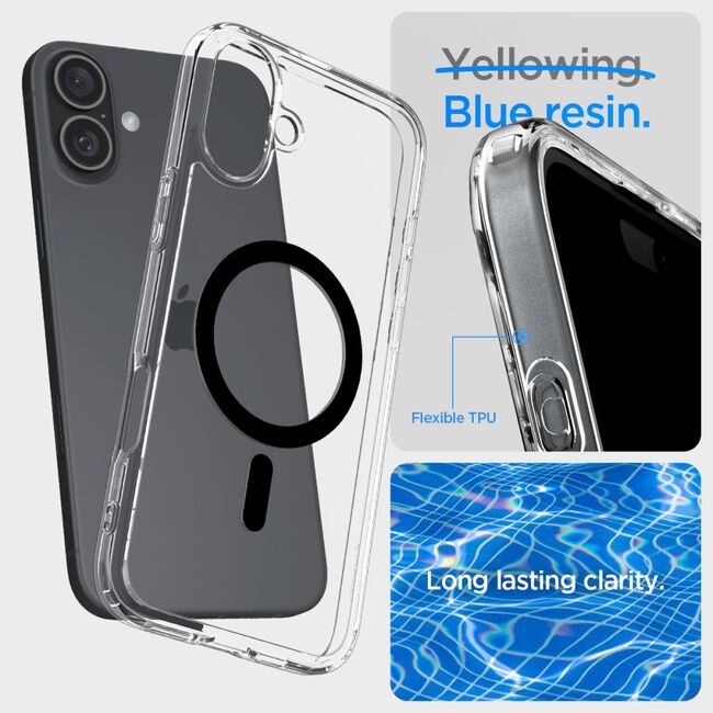 Husa premium pentru  iPhone 16 Plus Spigen Ultra Hybrid MagSafe - negru