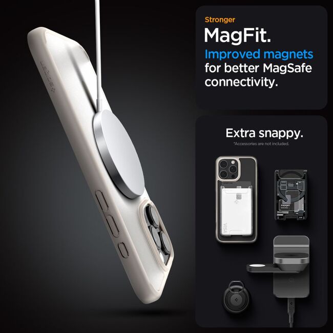Husa premium pentru  iPhone 16 Pro Spigen ultra hybrid magsafe frost - bej