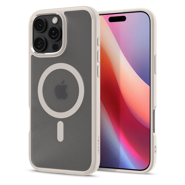 Husa premium pentru  iPhone 16 Pro Spigen ultra hybrid magsafe frost - bej