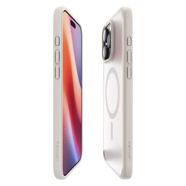 Husa premium pentru  iPhone 16 Pro Spigen ultra hybrid magsafe frost - bej