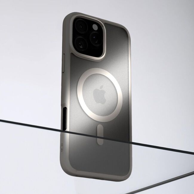 Husa premium pentru  iPhone 16 Pro Spigen ultra hybrid magsafe frost - bej