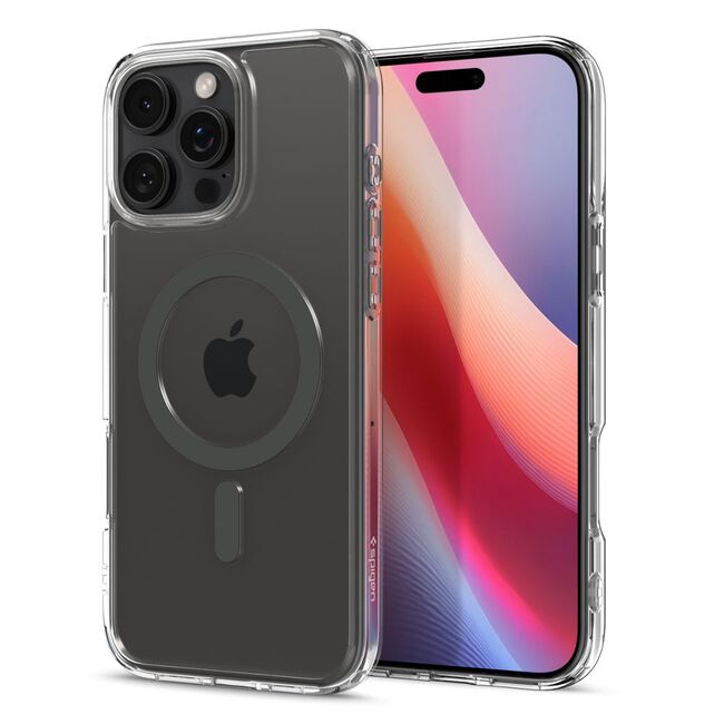 Husa premium pentru  iPhone 16 Pro Max Spigen Ultra Hybrid MagSafe transparent - negru