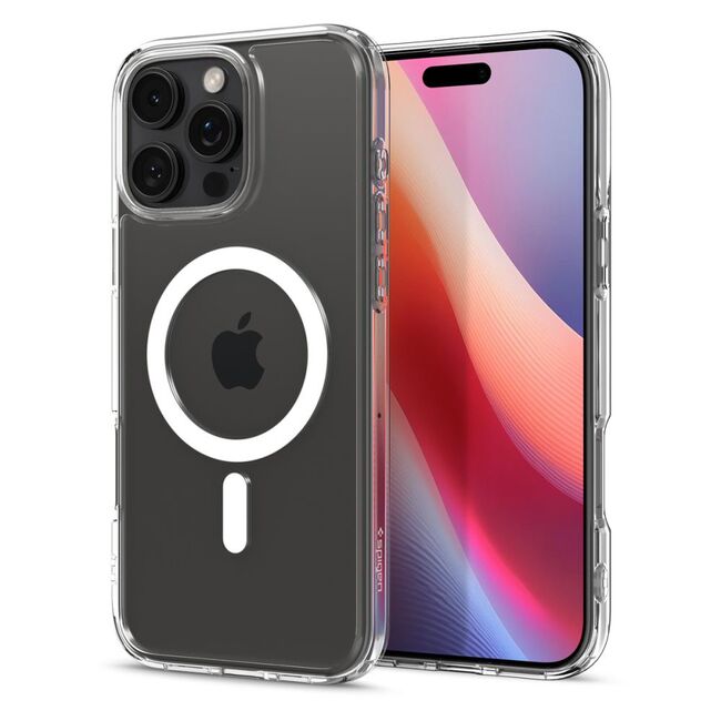 Husa premium pentru  iPhone 16 Pro Max Spigen Ultra Hybrid MagSafe transparent - alb