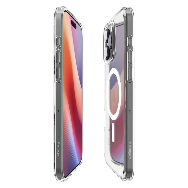 Husa premium pentru  iPhone 16 Pro Max Spigen Ultra Hybrid MagSafe transparent - alb