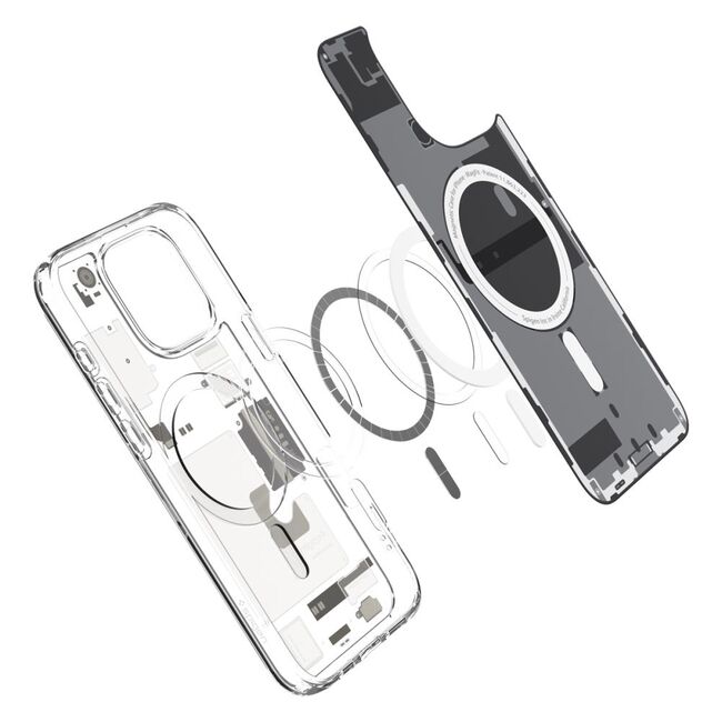 Husa premium pentru  iPhone 16 Pro Max Spigen Ultra Hybrid Zero One MagSafe - alb