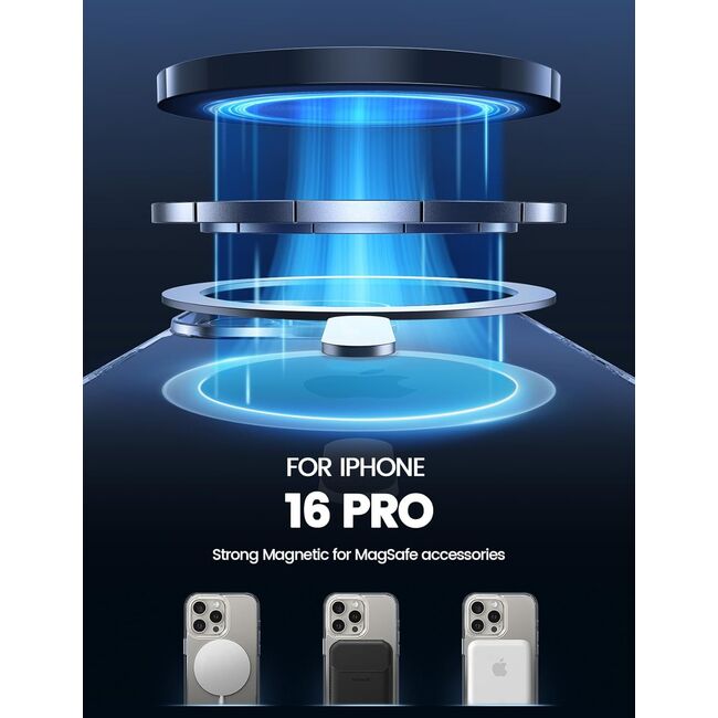 Huse pentru  iPhone 16 Pro Max cu MagSafe Crystal Clear Back Series - transparent