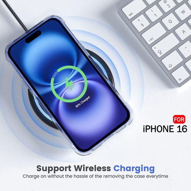 Huse pentru  iPhone 16 Plus cu MagSafe Crystal Clear Back Series - transparent