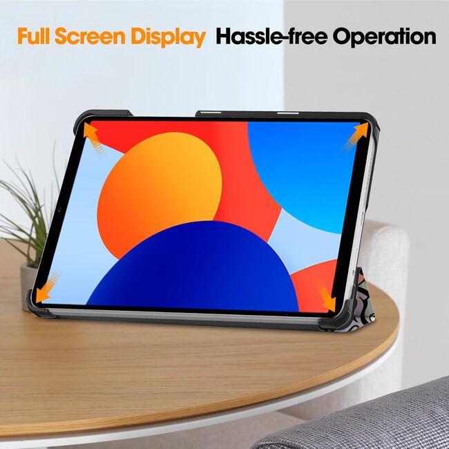 Husa pentru  Xiaomi Redmi Pad SE 8.7 tip stand functie sleep/wake-up, graffiti
