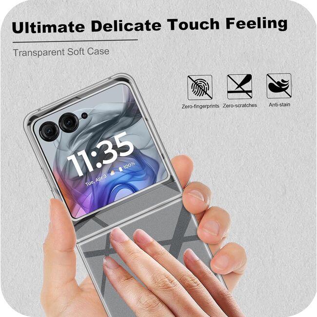 Husa pentru Motorola Razr 50 Anti-Shock 1.5mm, transparent