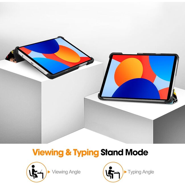 Husa pentru  Xiaomi Redmi Pad SE 8.7 tip stand functie sleep/wake-up, graffiti