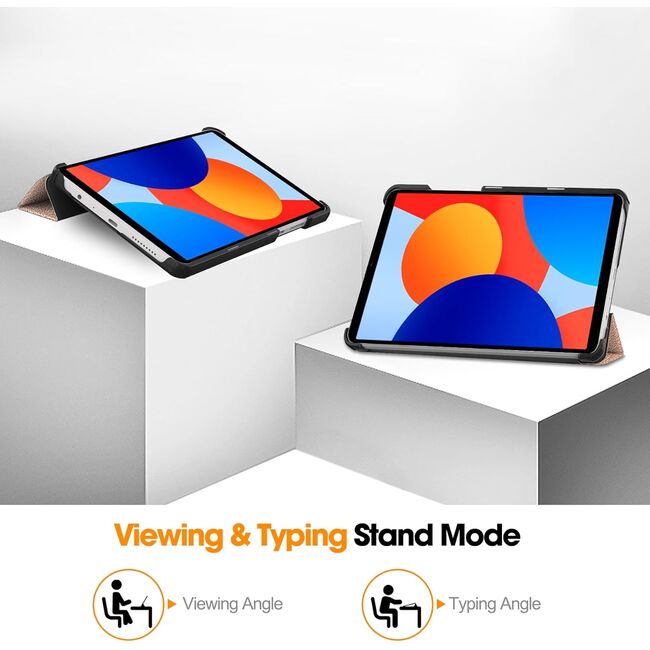 Husa pentru  Xiaomi Redmi Pad SE 8.7 tip stand functie sleep/wake-up, roz