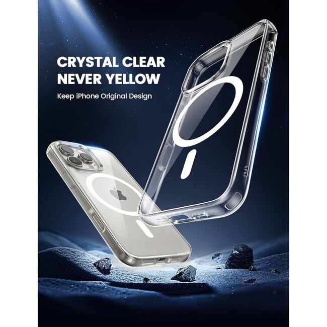 Huse pentru  iPhone 16 Pro Max cu MagSafe Crystal Clear Back Series - transparent