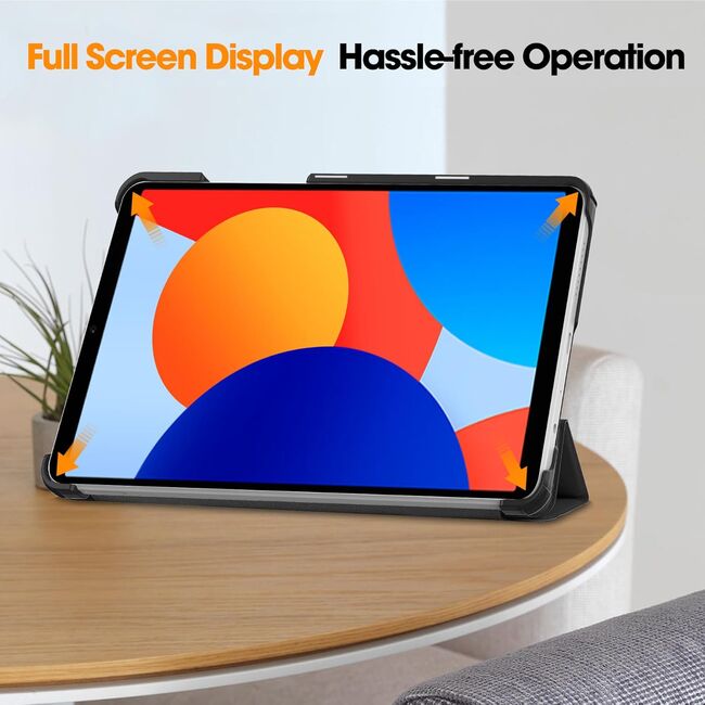Husa pentru  Xiaomi Redmi Pad SE 8.7 tip stand functie sleep/wake-up, negru